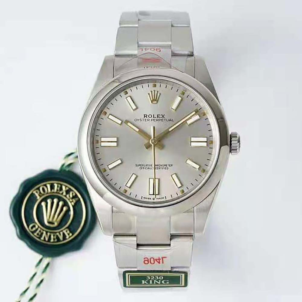 Rolex Men More Oyster Perpetual Technical Details 41 mm in Oystersteel-Beige (2)