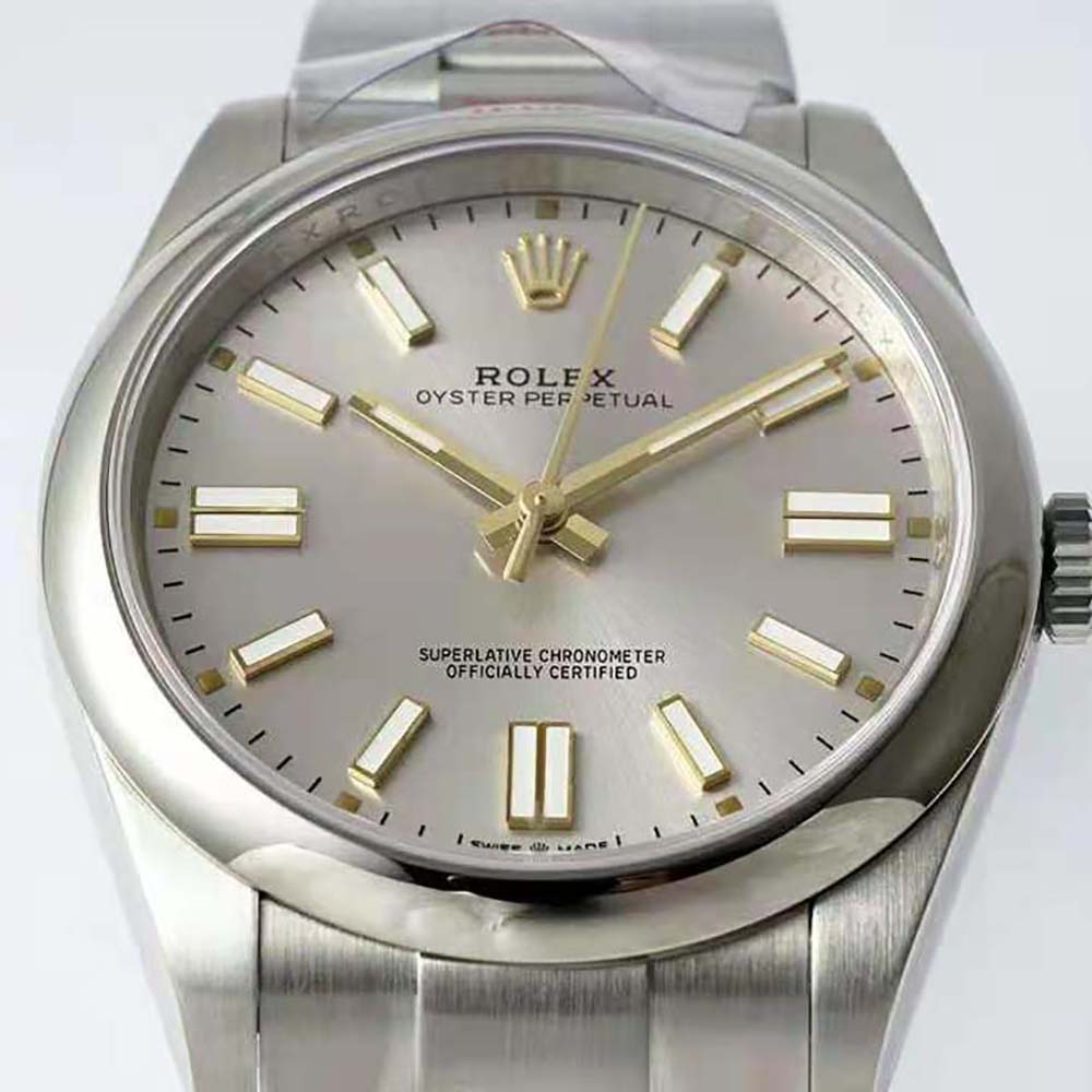 Rolex Men More Oyster Perpetual Technical Details 41 mm in Oystersteel-Beige (3)