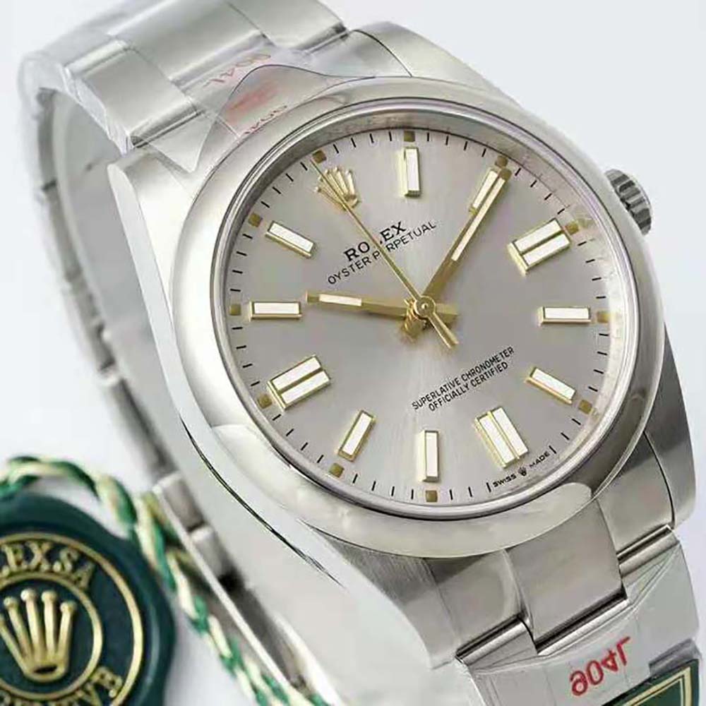 Rolex Men More Oyster Perpetual Technical Details 41 mm in Oystersteel-Beige (5)