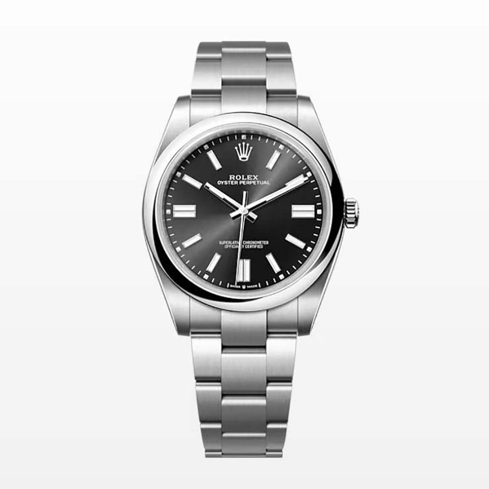 Rolex Men More Oyster Perpetual Technical Details 41 mm in Oystersteel-Black (1)