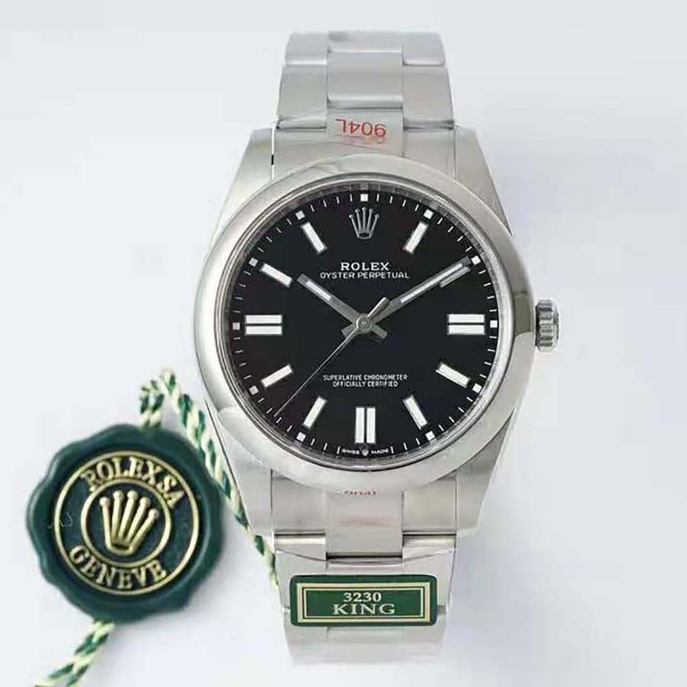 Rolex Men More Oyster Perpetual Technical Details 41 mm in Oystersteel-Black (4)