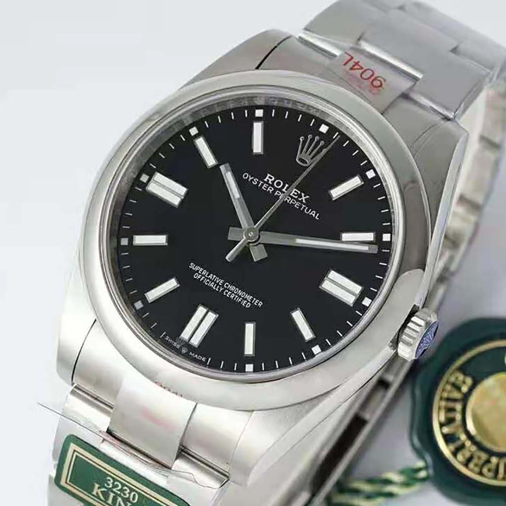 Rolex Men More Oyster Perpetual Technical Details 41 mm in Oystersteel-Black (5)