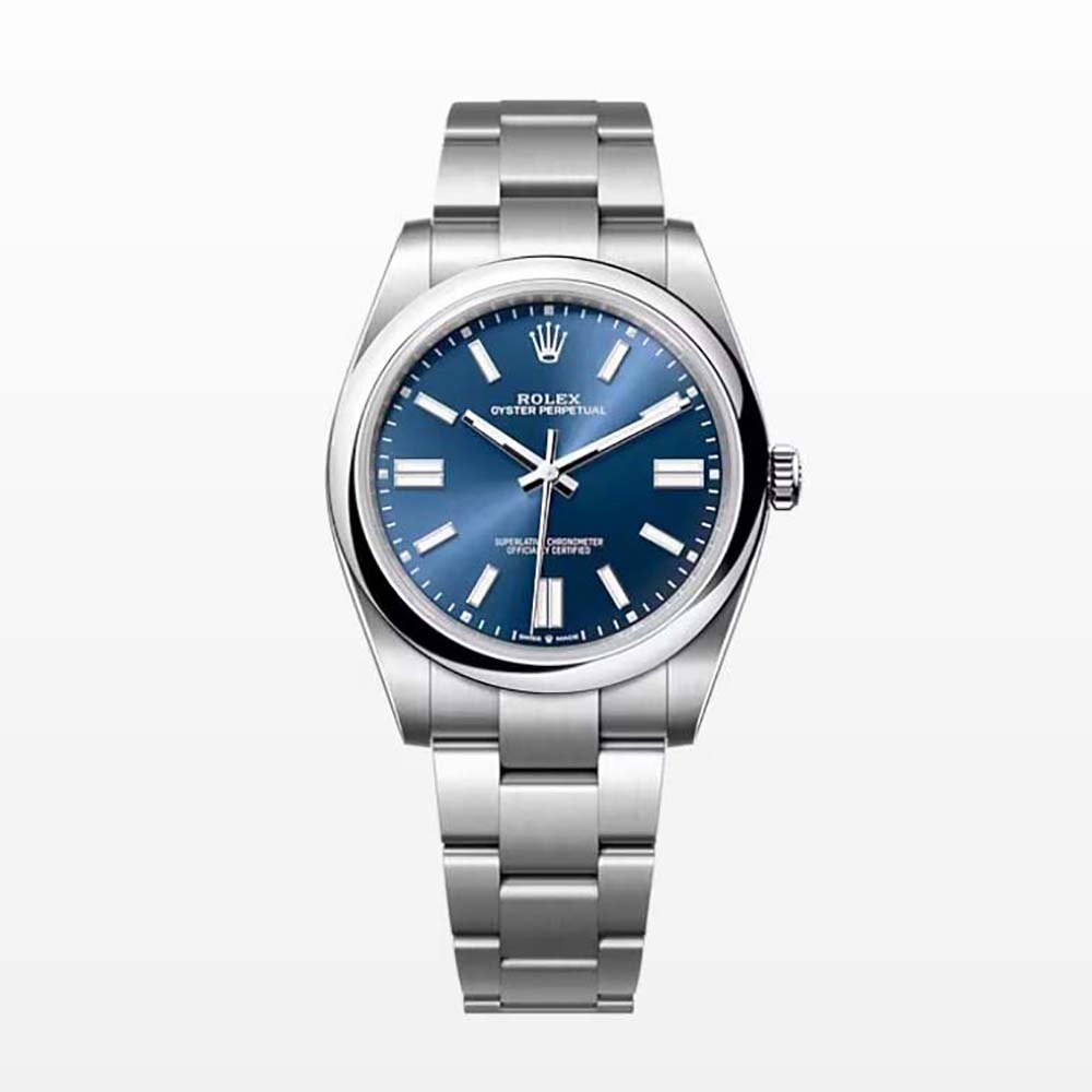 Rolex Men More Oyster Perpetual Technical Details 41 mm in Oystersteel-Navy (1)