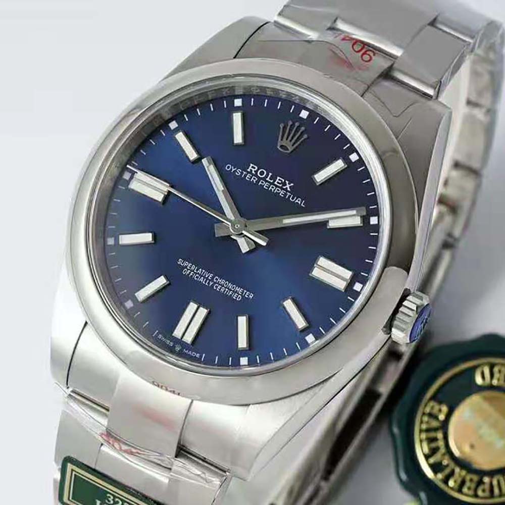 Rolex Men More Oyster Perpetual Technical Details 41 mm in Oystersteel-Navy (4)