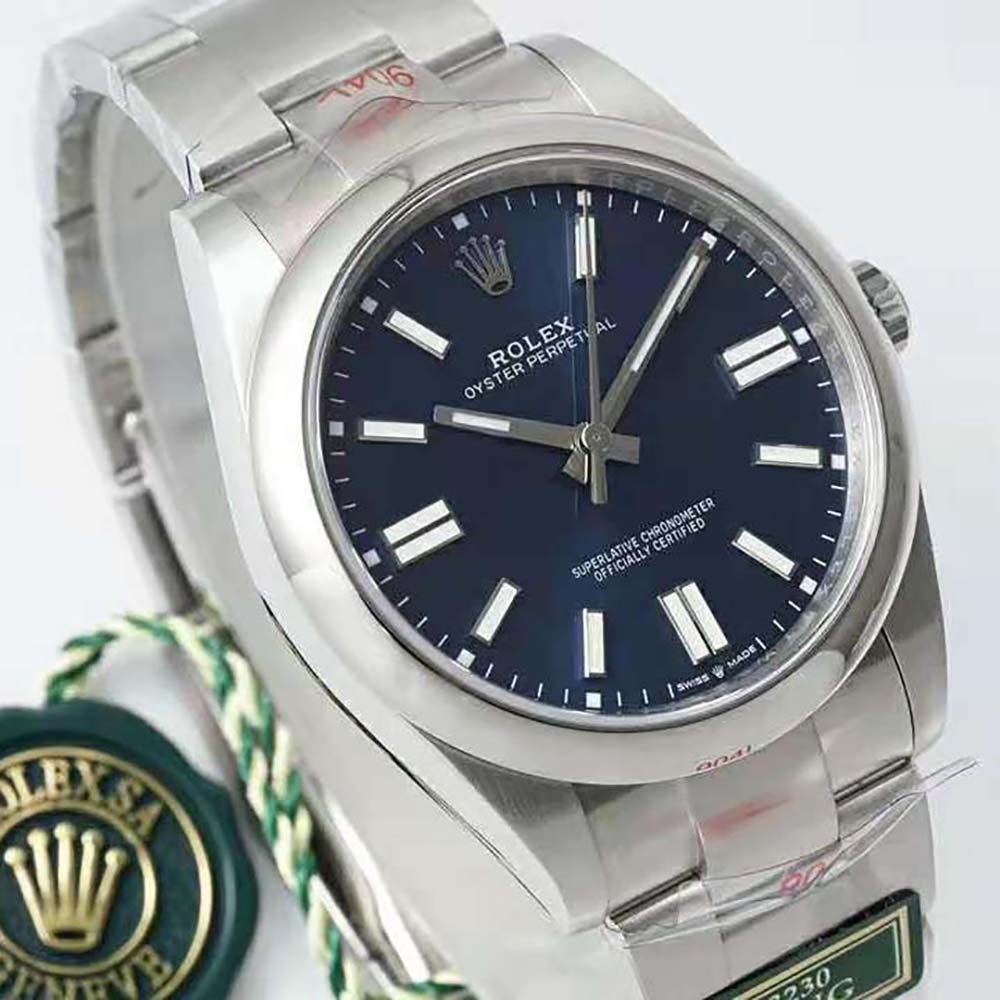 Rolex Men More Oyster Perpetual Technical Details 41 mm in Oystersteel-Navy (5)