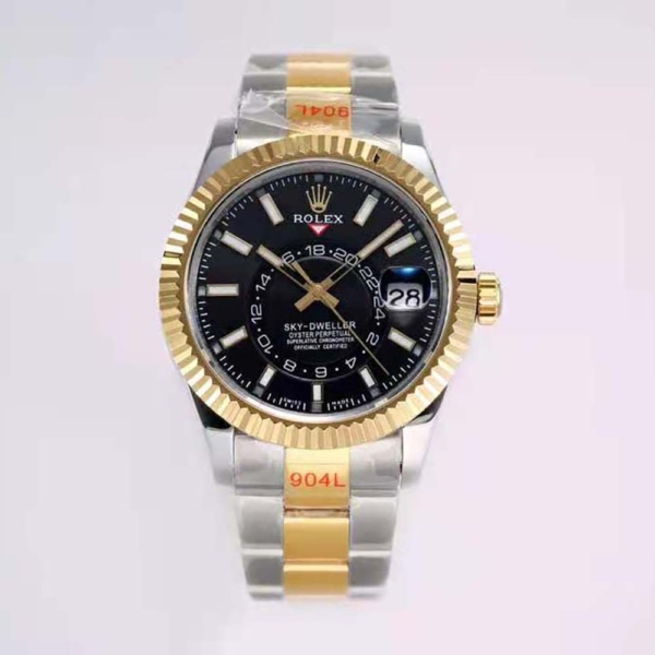 Rolex Men More Sky-Dweller Technical Details Oyster 42 mm in Oystersteel and Yellow Gold-Black (2)