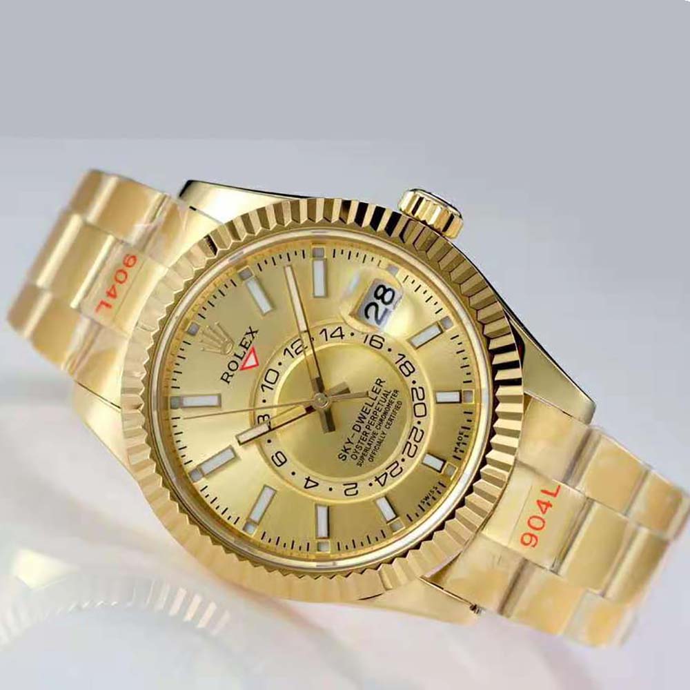 Rolex Men More Sky-Dweller Technical Details Oyster 42 mm in Yellow Gold-Gold (11)