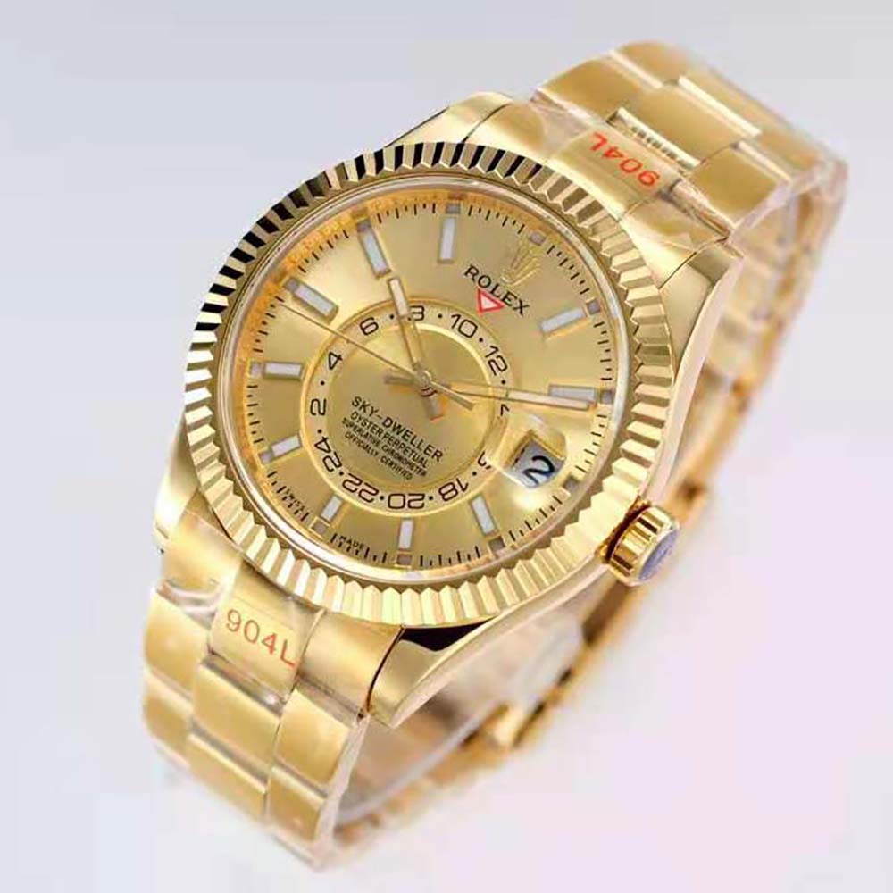 Rolex Men More Sky-Dweller Technical Details Oyster 42 mm in Yellow Gold-Gold (6)
