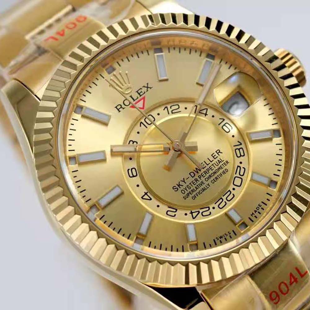 Rolex Men More Sky-Dweller Technical Details Oyster 42 mm in Yellow Gold-Gold (7)