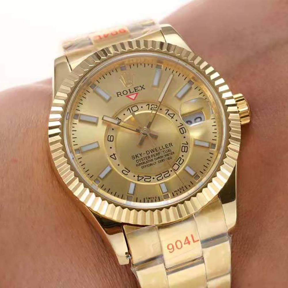 Rolex Men More Sky-Dweller Technical Details Oyster 42 mm in Yellow Gold-Gold (8)