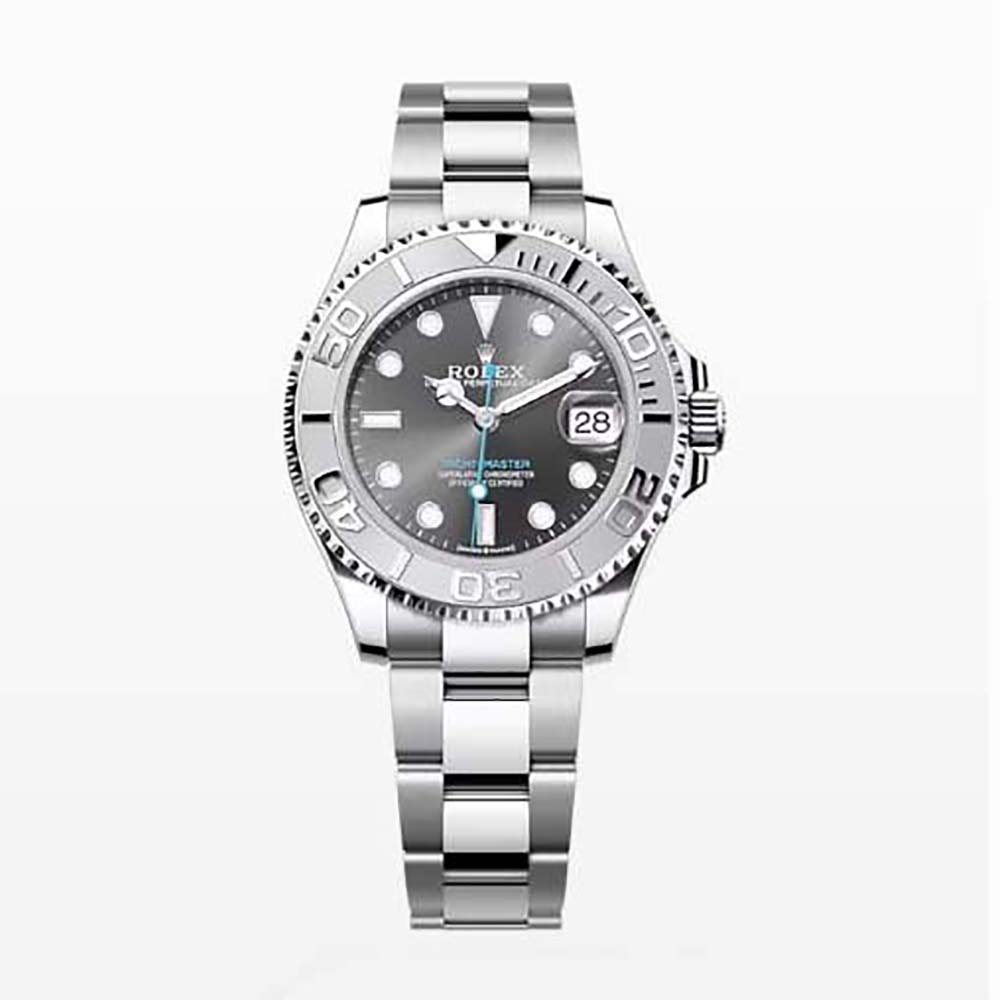 Rolex Men More Yacht-Master Technical Details 37 mm in Oystersteel and Platinum-Black