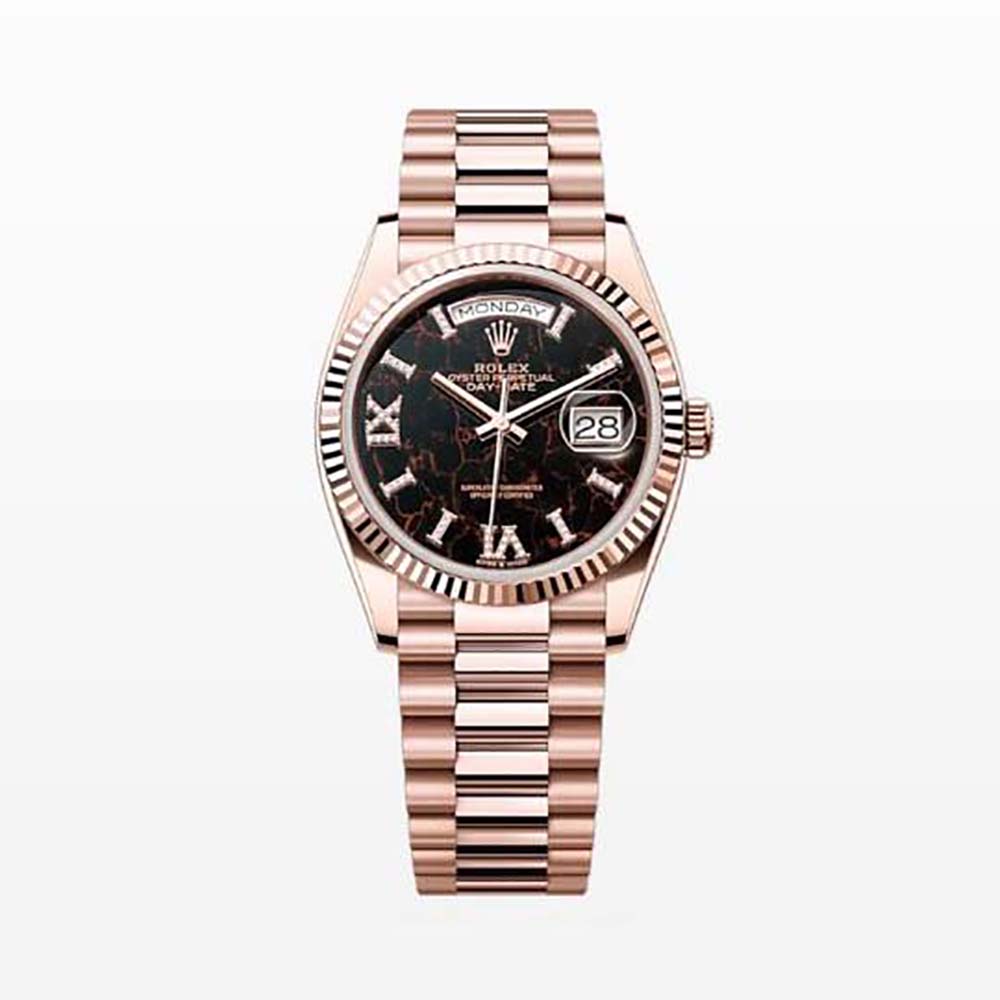 Rolex Women More Day-Date Technical Details Oyster 36 mm in Everose Gold-Black (1)