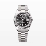 Rolex Women More Day-Date Technical Details Oyster 40 mm in White Gold-Black