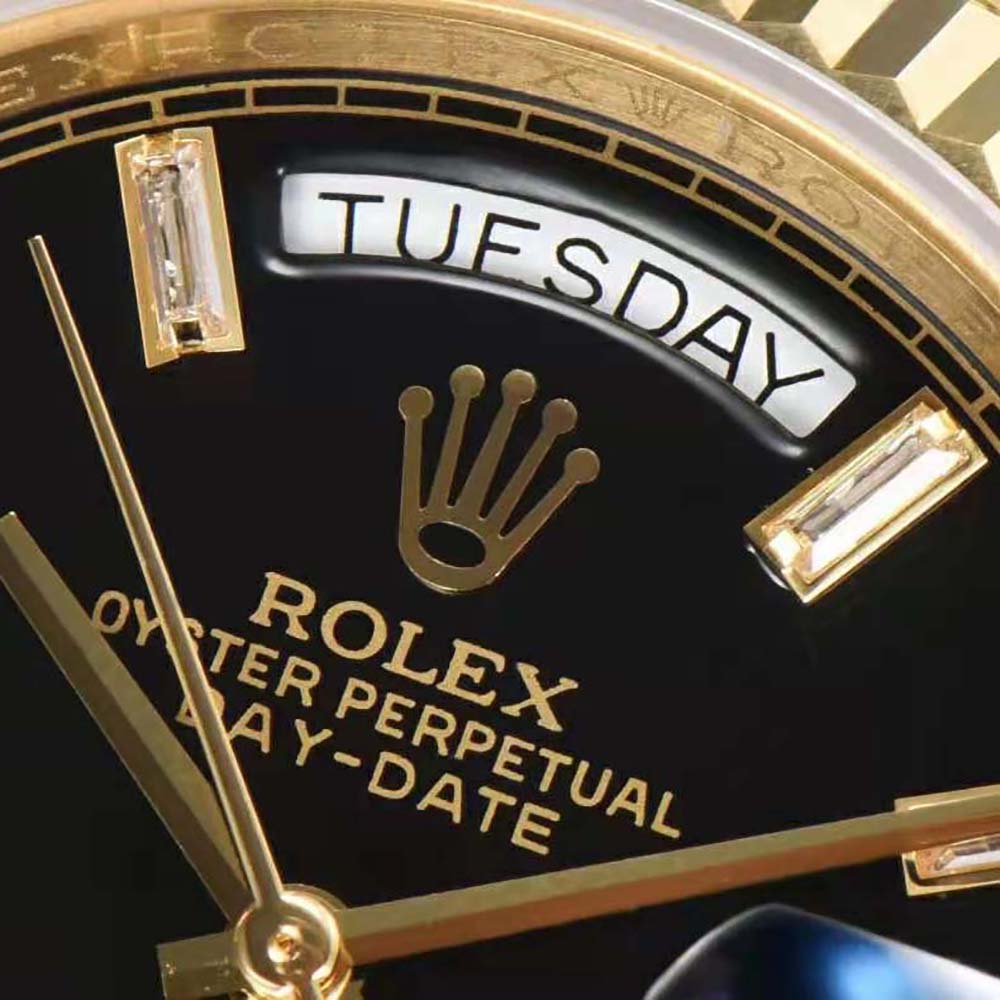 Rolex Women More Day-Date Technical Details Oyster 40 mm in Yellow Gold-Black (5)