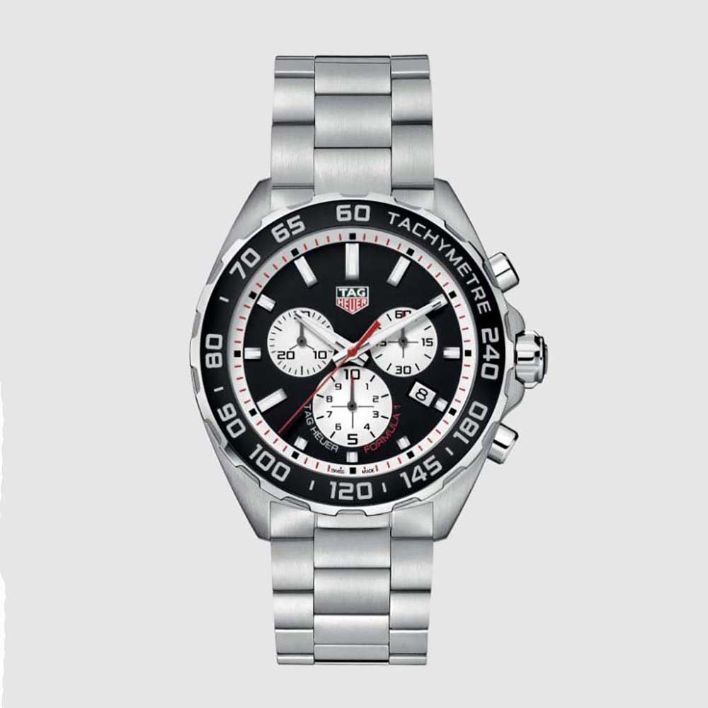 TAG Heuer Men Formula 1 Quartz Chronograph 43 mm in Steel Alu