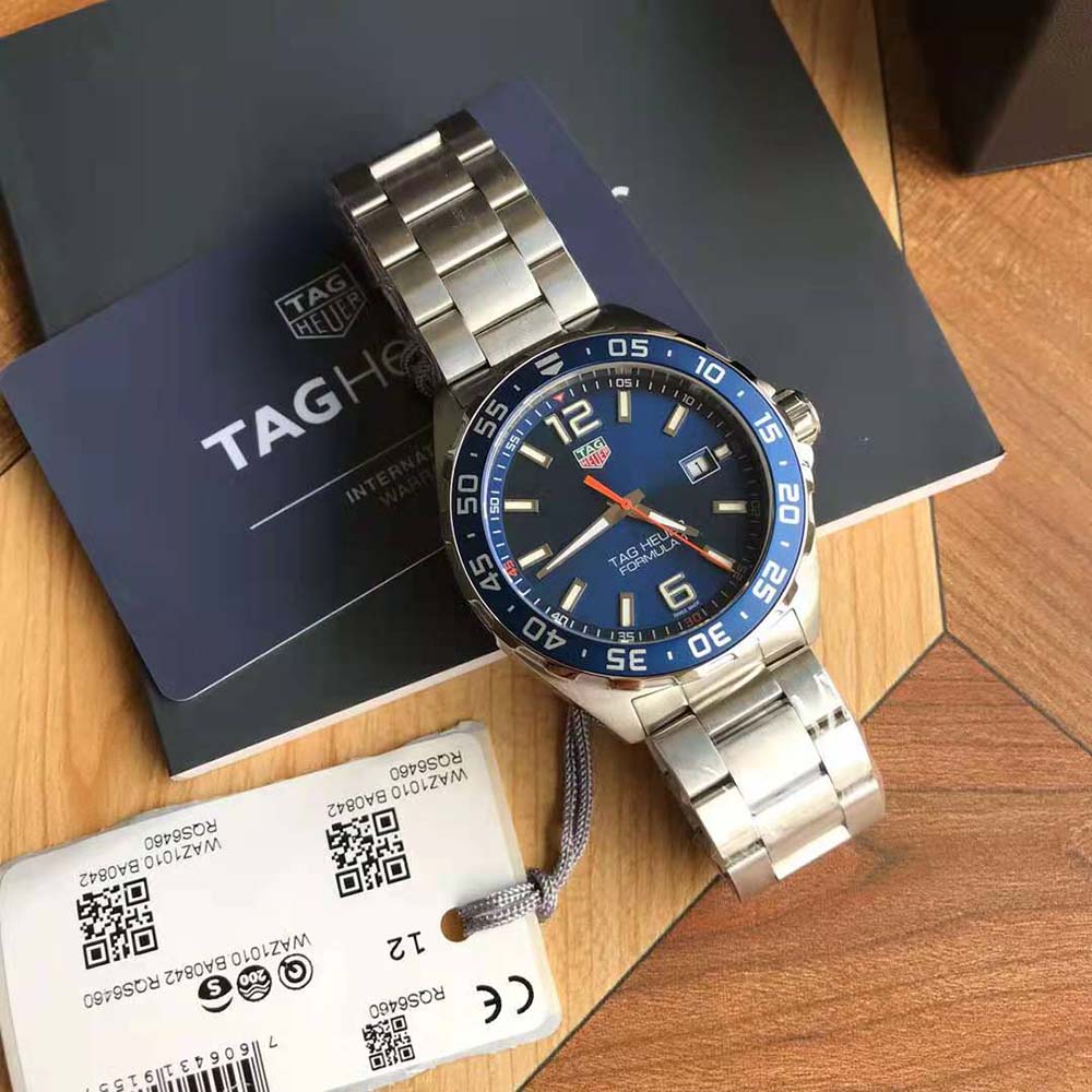 TAG Heuer Men Formula 1 Quartz Watch 43 mm in Stainless Steel-Navy (7)