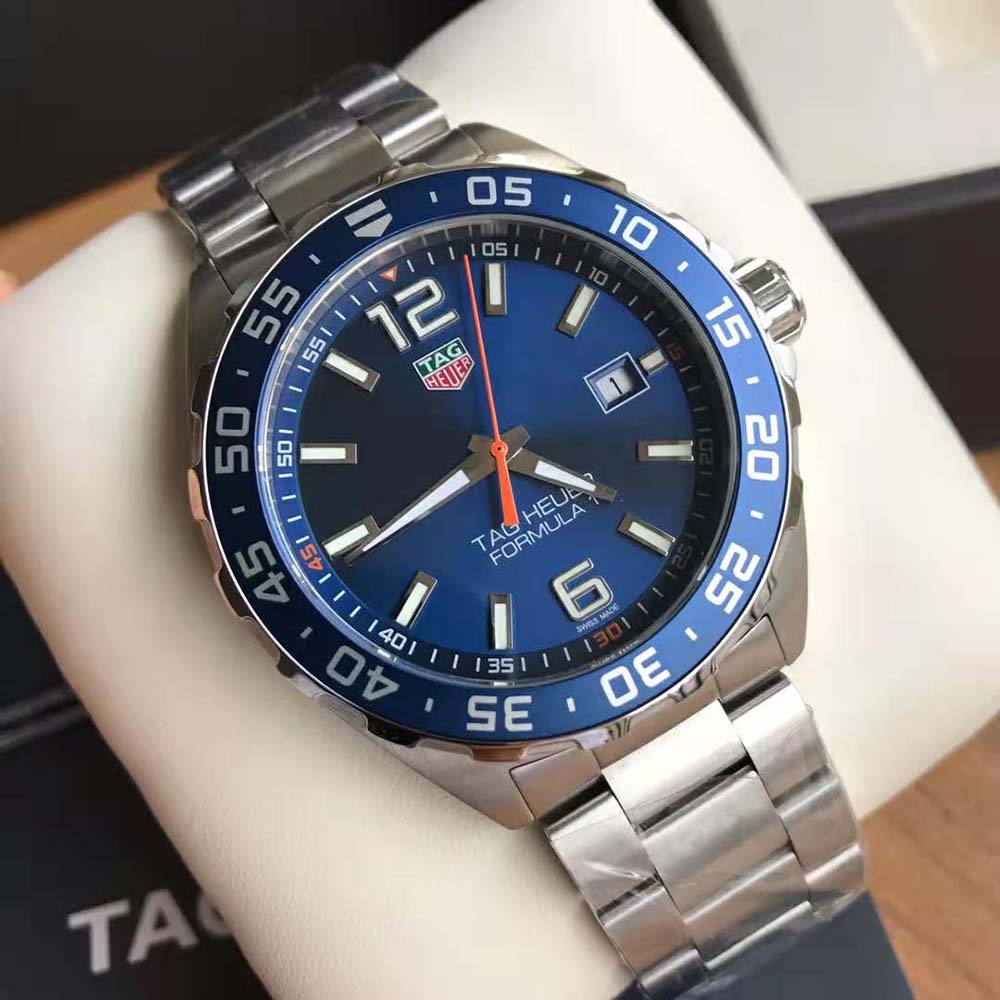 TAG Heuer Men Formula 1 Quartz Watch 43 mm in Stainless Steel-Navy (8)