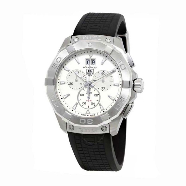 TAG Heuer Men Tag Heuer Aquaracer Quartz Chronograph 43 mm in Steel-White (1)