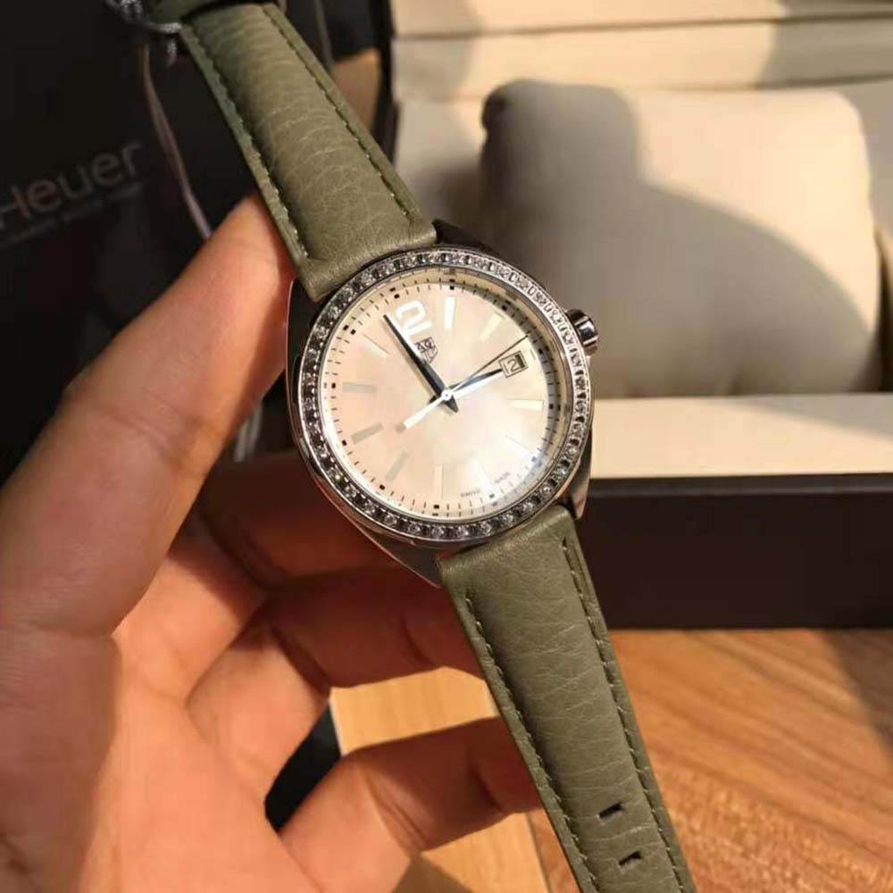 TAG Heuer Women Carrera Automatic Watch 36 mm in Steel-Green (2)