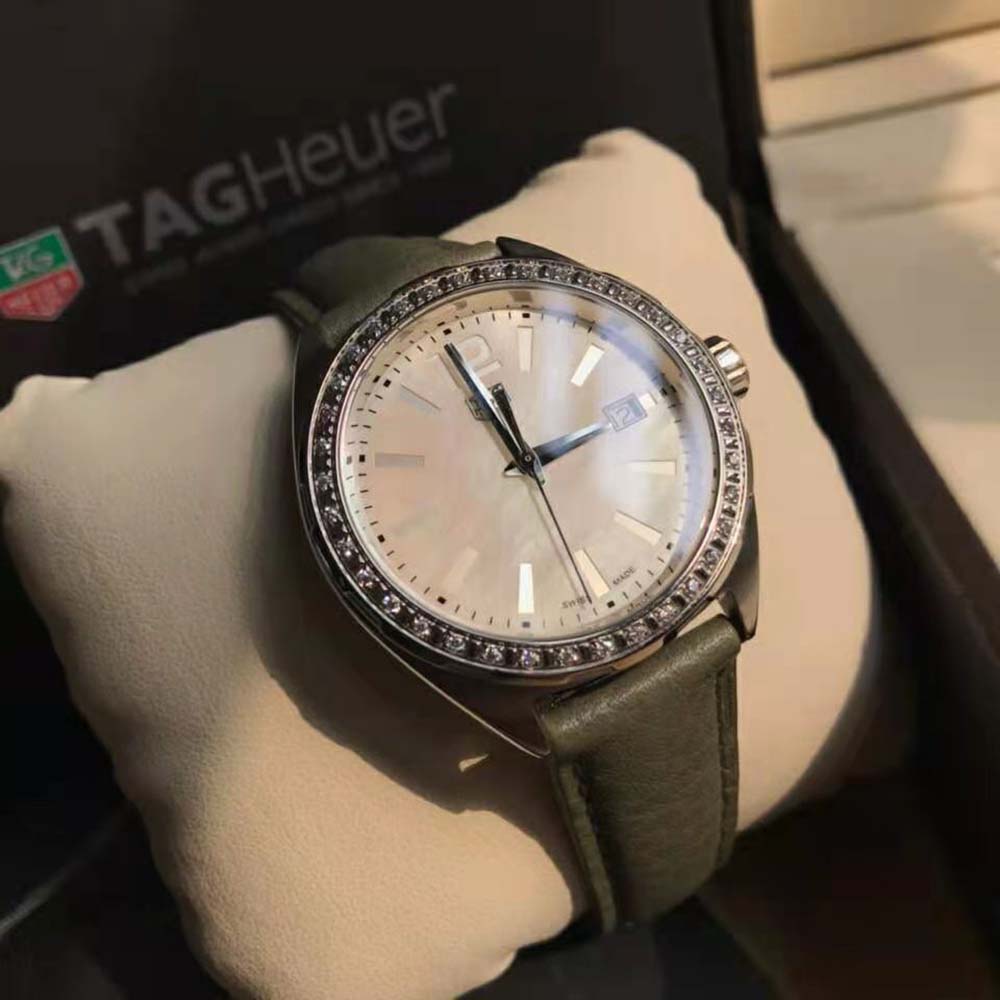 TAG Heuer Women Carrera Automatic Watch 36 mm in Steel-Green (4)