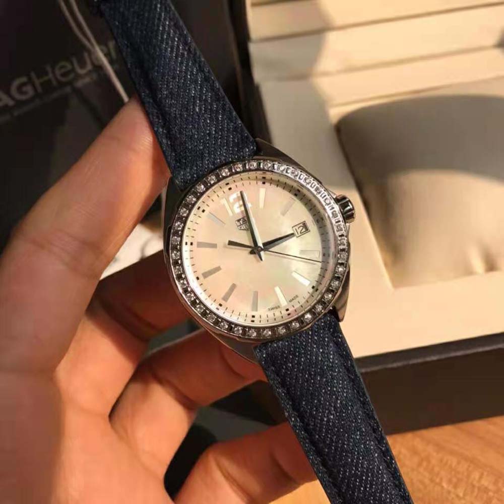 TAG Heuer Women Carrera Automatic Watch 36 mm in Steel-Navy (5)