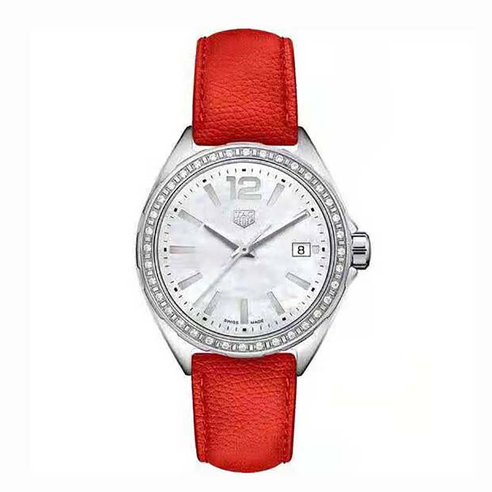 TAG Heuer Women Carrera Automatic Watch 36 mm in Steel-Red (1)