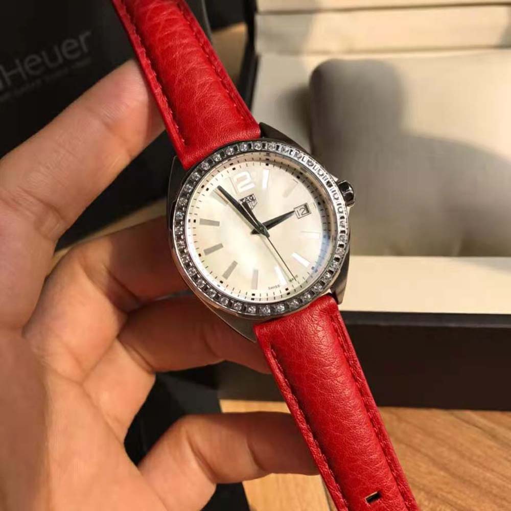 TAG Heuer Women Carrera Automatic Watch 36 mm in Steel-Red (2)