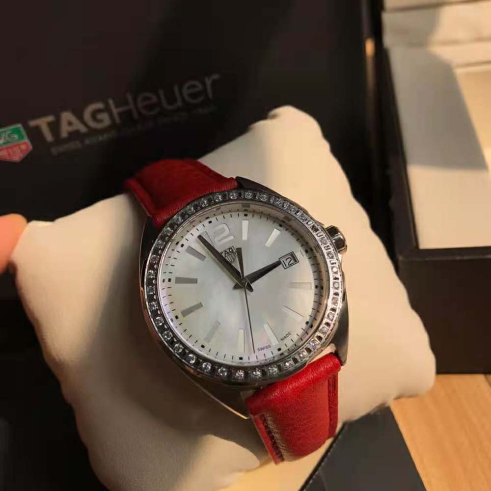 TAG Heuer Women Carrera Automatic Watch 36 mm in Steel-Red (5)