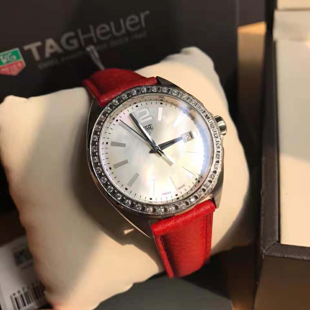 TAG Heuer Women Carrera Automatic Watch 36 mm in Steel-Red (6)