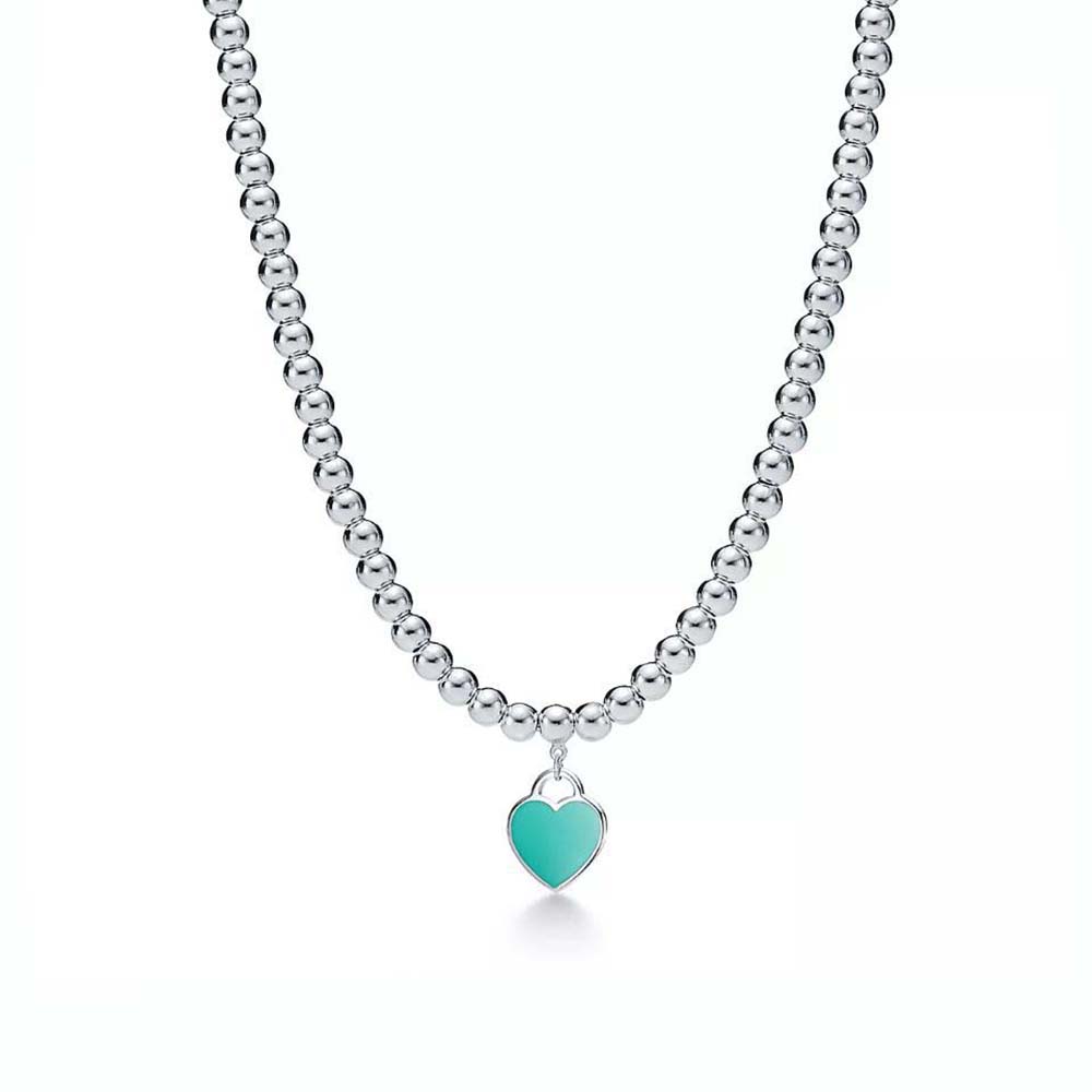 Tiffany Bead Necklace in Sterling Silver with Tiffany Blue® Enamel Finish (1)