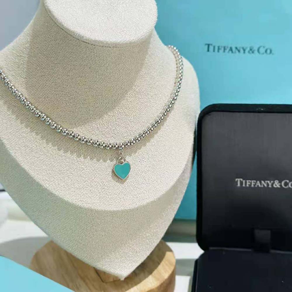Tiffany Bead Necklace in Sterling Silver with Tiffany Blue® Enamel Finish (2)