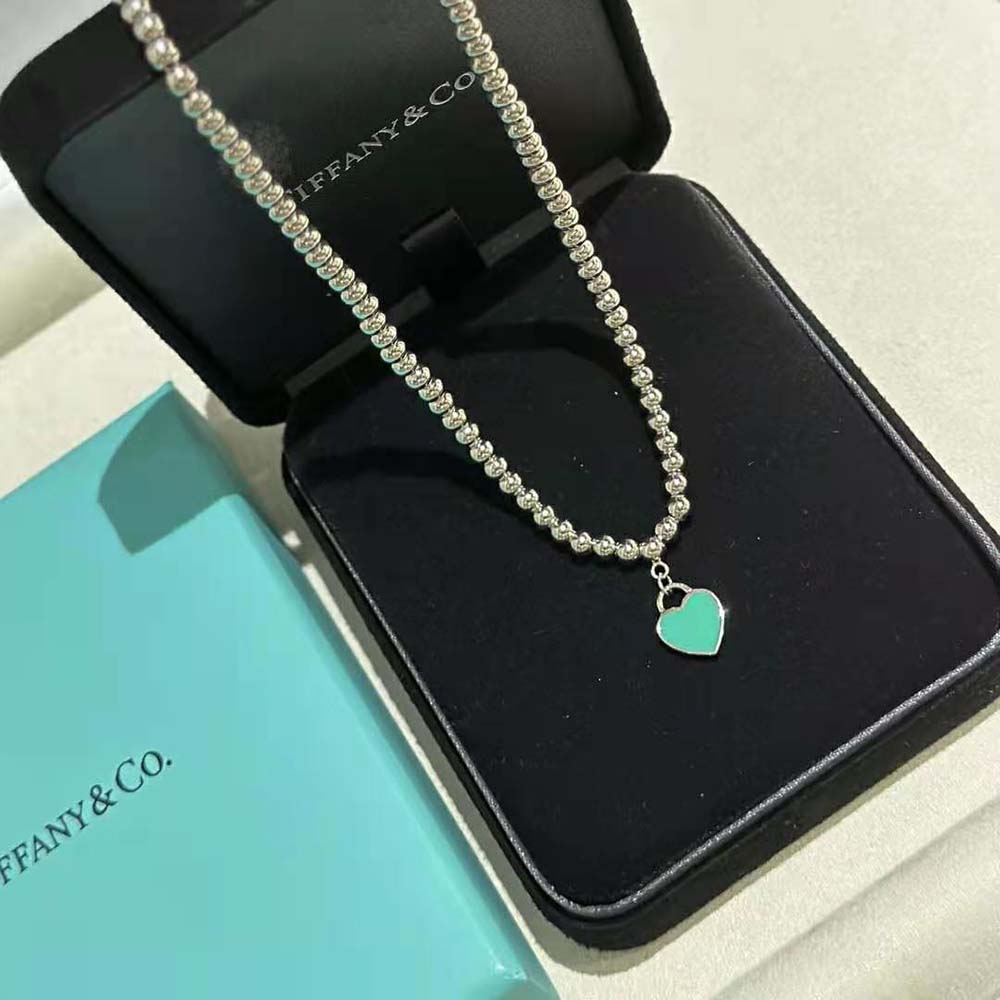 Tiffany Bead Necklace in Sterling Silver with Tiffany Blue® Enamel Finish (3)