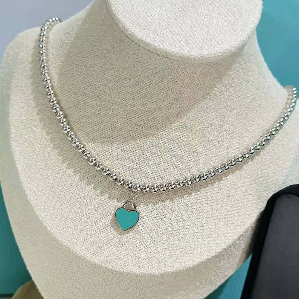 Tiffany Bead Necklace in Sterling Silver with Tiffany Blue® Enamel Finish (5)