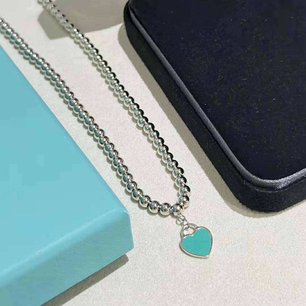 Tiffany Bead Necklace in Sterling Silver with Tiffany Blue® Enamel Finish (6)