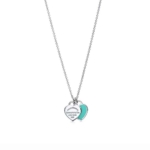 Tiffany Blue® Double Heart Tag Pendant in Silver Mini