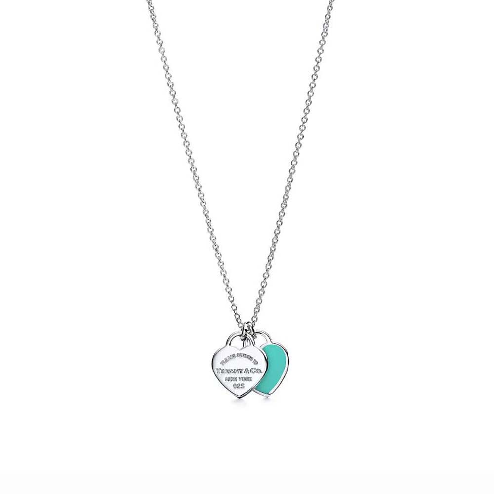 Tiffany Blue® Double Heart Tag Pendant in Silver Mini (1)