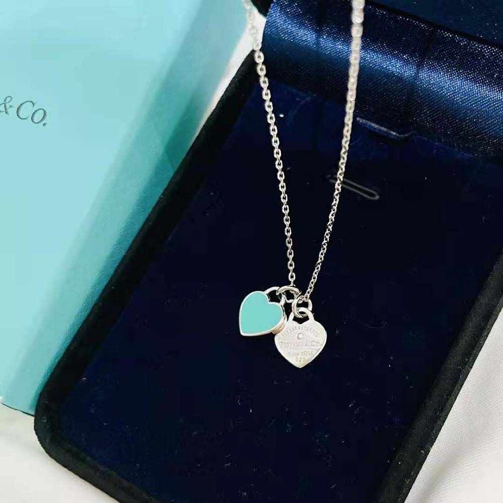 Tiffany Blue® Double Heart Tag Pendant in Silver Mini (4)