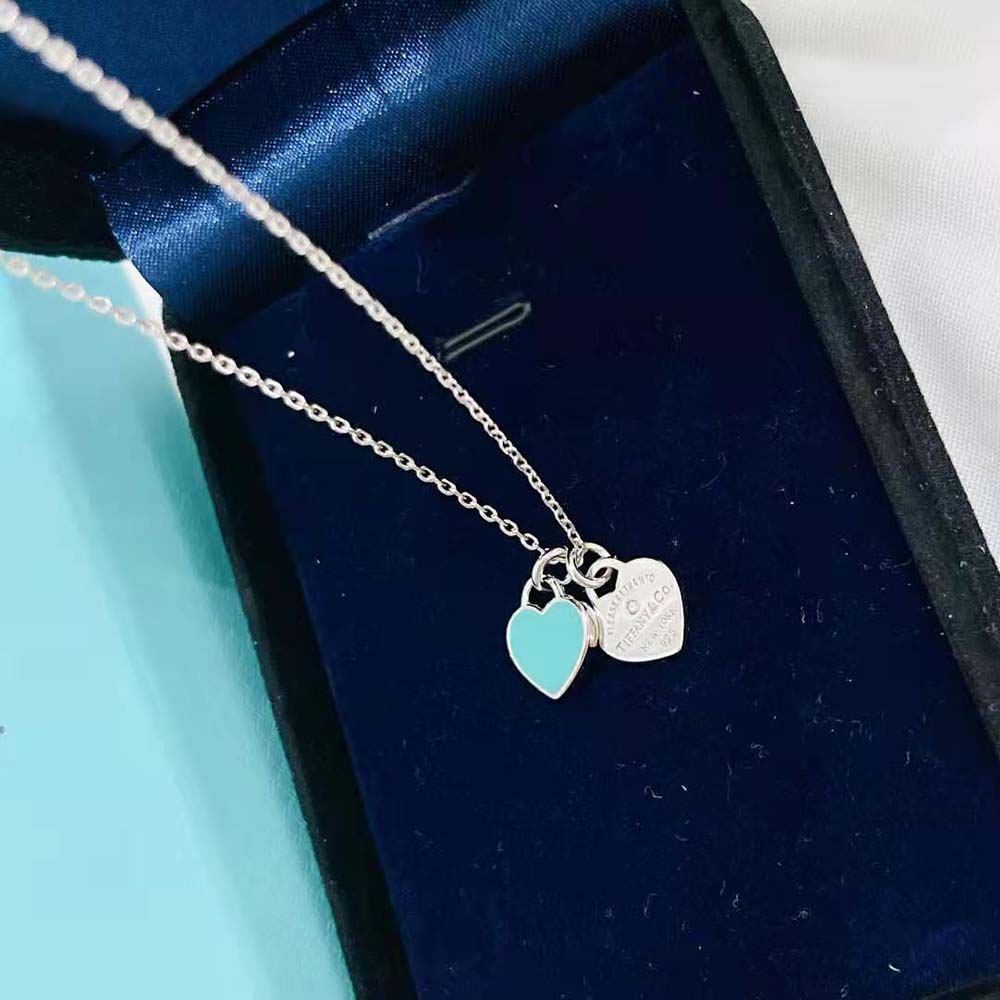 Tiffany Blue® Double Heart Tag Pendant in Silver Mini (5)