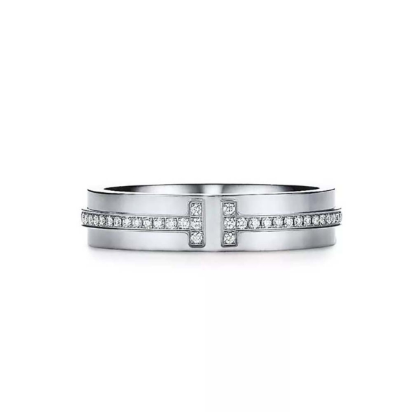Tiffany T Narrow Diamond Ring in 18k White Gold (1)