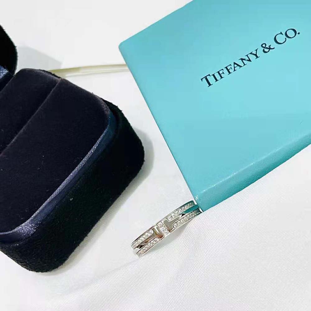 Tiffany T Narrow Diamond Ring in 18k White Gold (3)