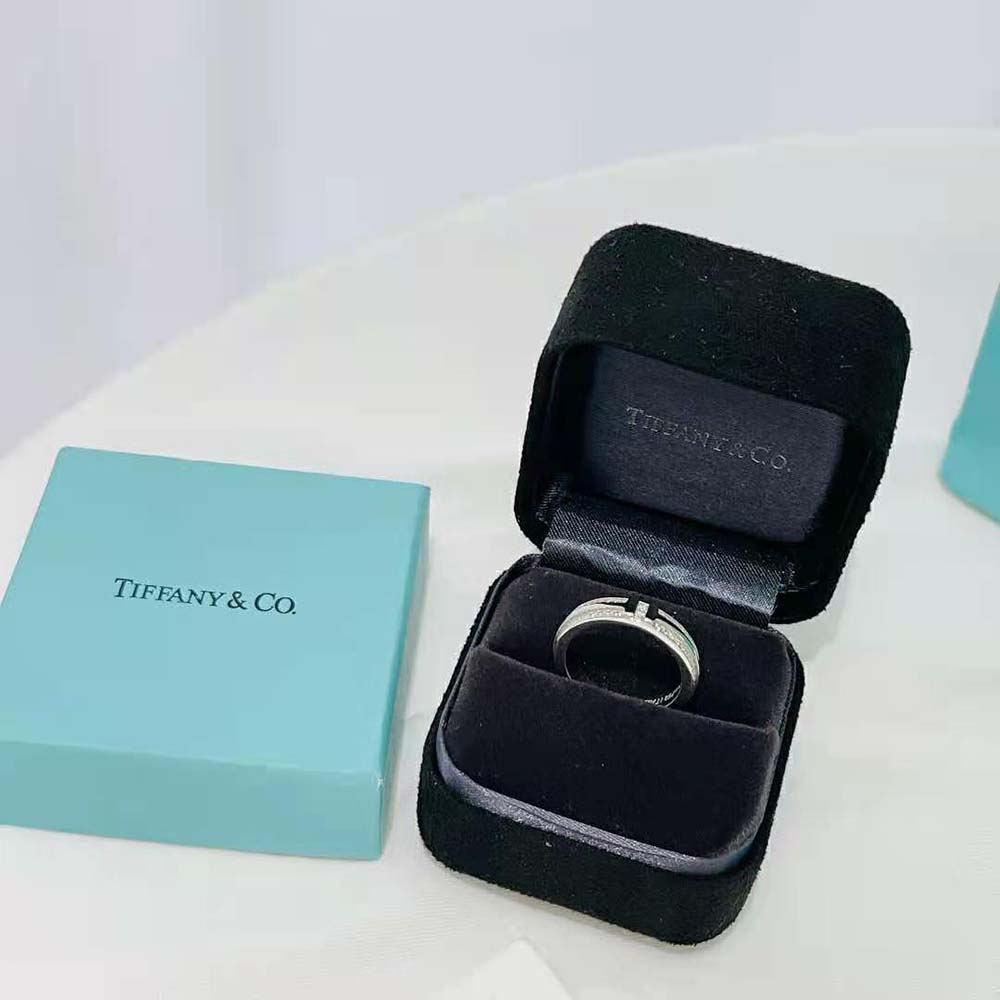 Tiffany T Narrow Diamond Ring in 18k White Gold (4)