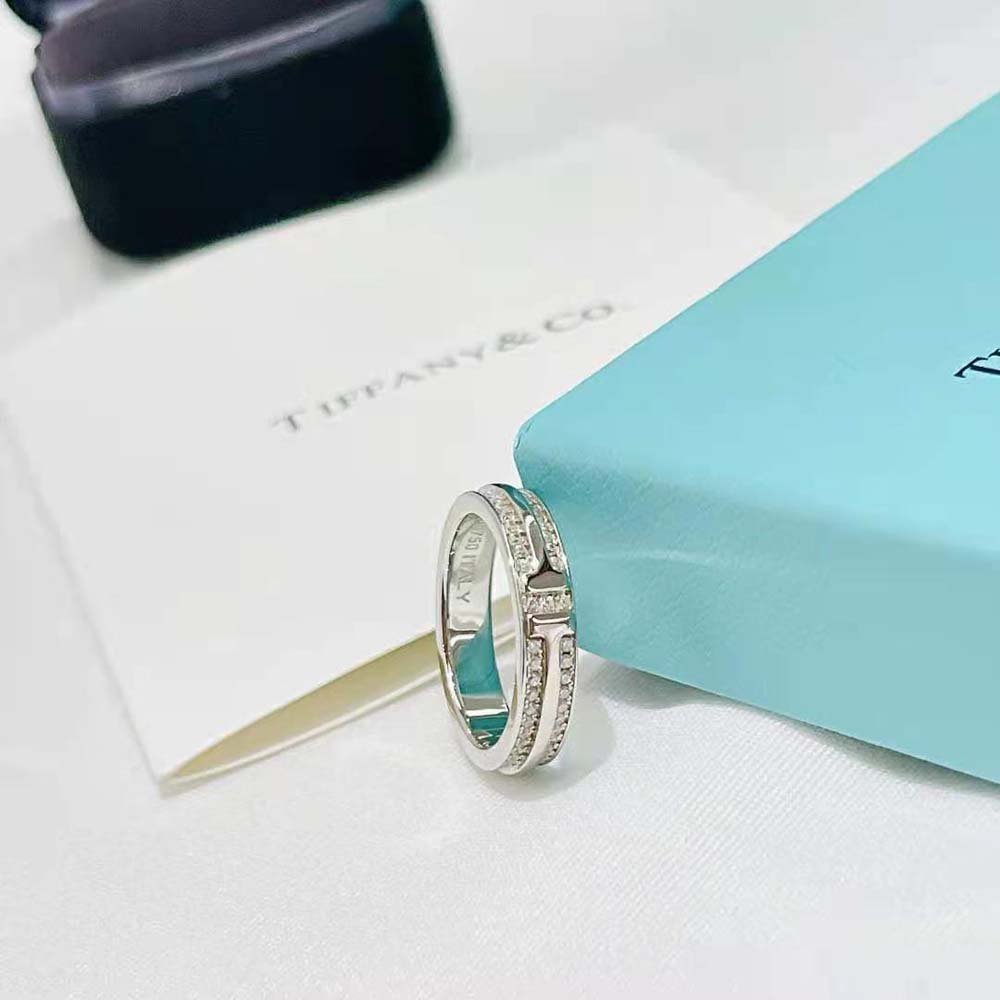 Tiffany T Narrow Diamond Ring in 18k White Gold (5)