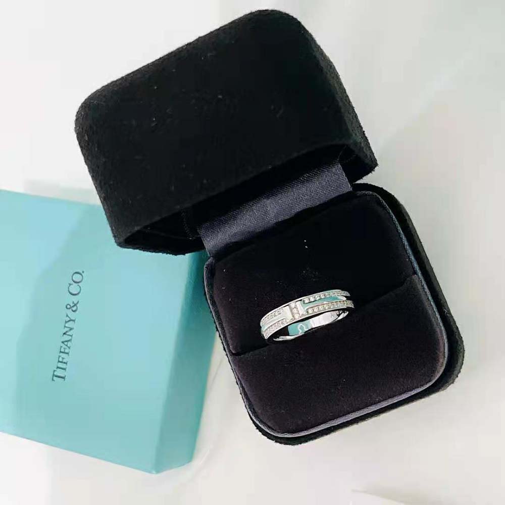 Tiffany T Narrow Diamond Ring in 18k White Gold (8)