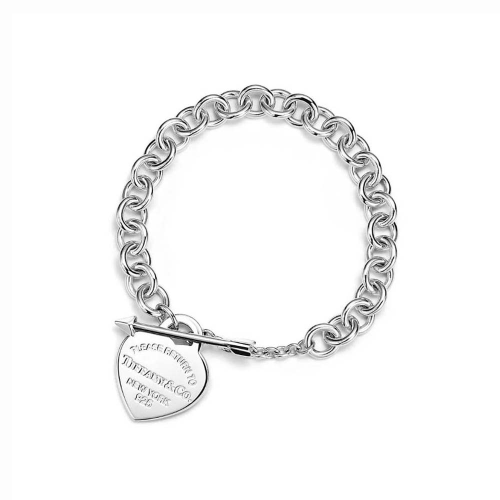 Tiffany Women Lovestruck Heart Tag Bracelet in Silver Medium (1)