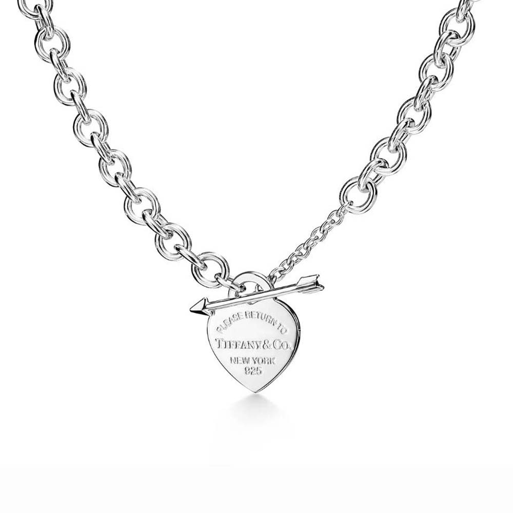 Tiffany Women Lovestruck Heart Tag Necklace in Silver Medium