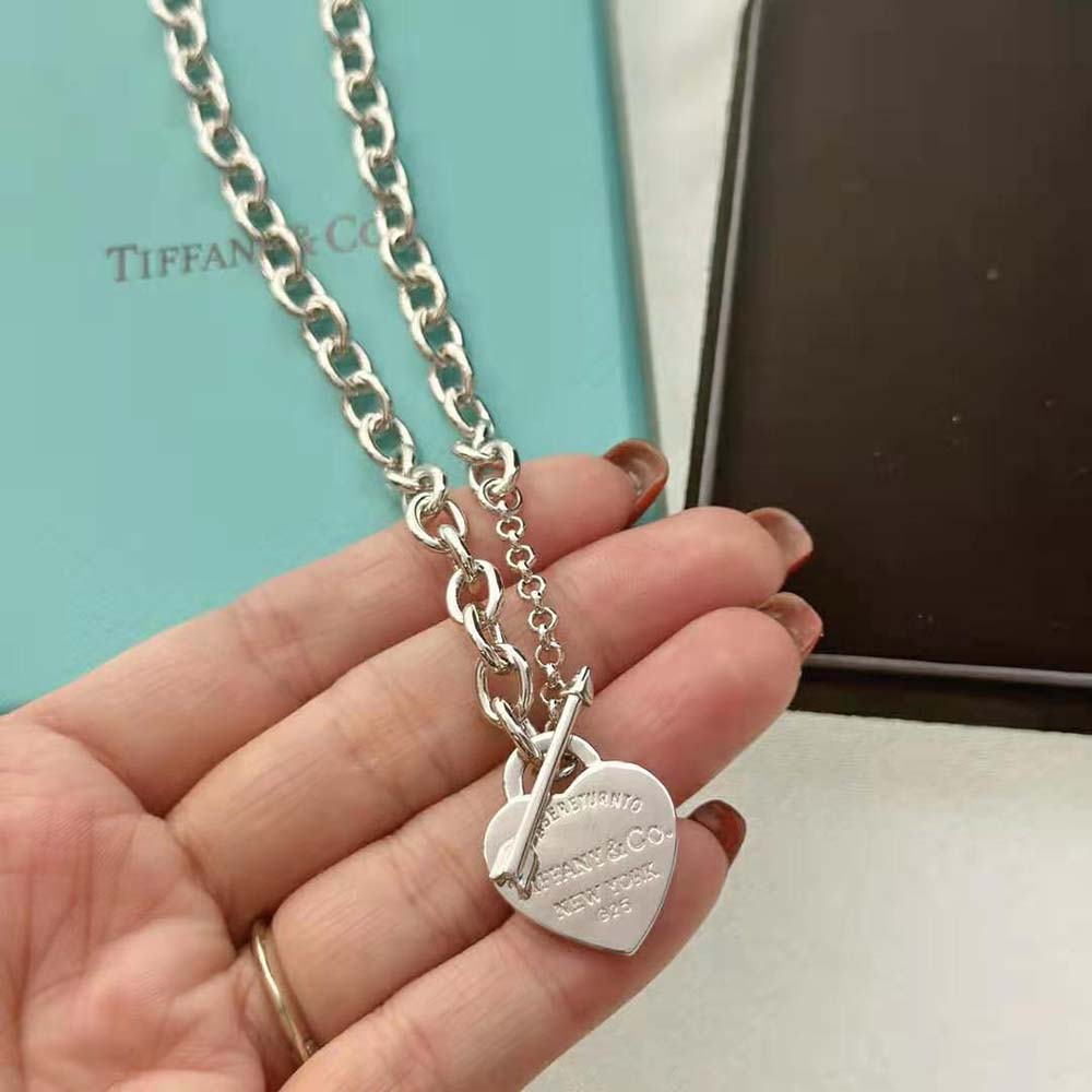 Tiffany Women Lovestruck Heart Tag Necklace in Silver Medium (5)