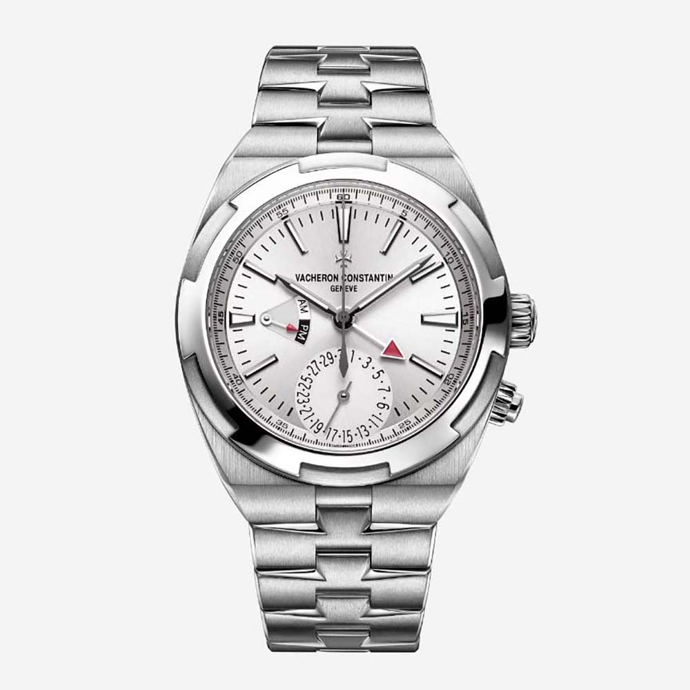 Vacheron Constantin Men Overseas Dual Time Self-winding 41 mm in Stainless Steel-White (1)