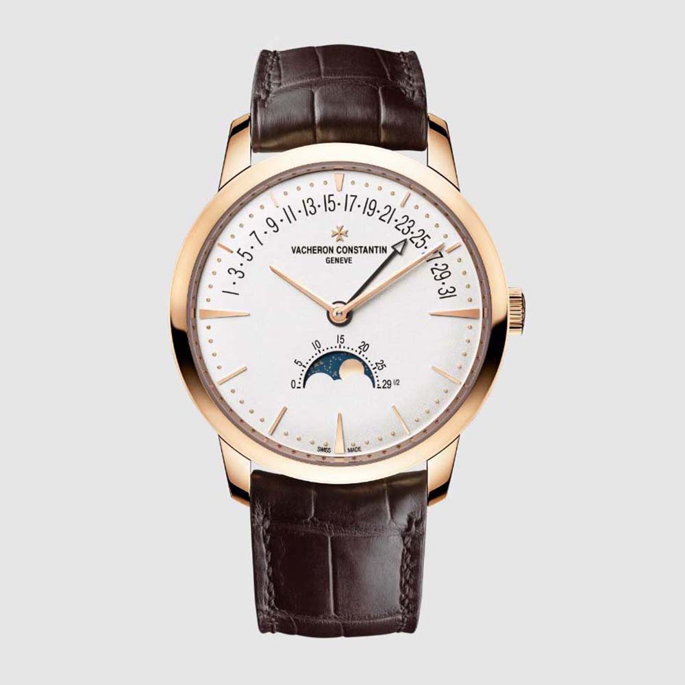 Vacheron Constantin Men Patrimony Moon Phase Retrograde Date 42.5 mm in Pink Gold (1)