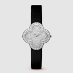 Van Cleef & Arpels Lady Alhambra Watch Medium Model Quartz movement 30 mm in 18K White Gold