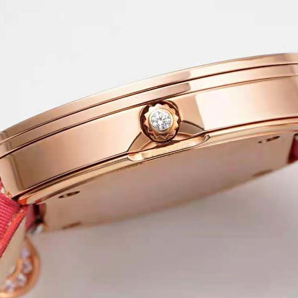 Van Cleef & Arpels Lady Charms Watch Quartz Movement 25 mm in Rose Gold-Red (7)